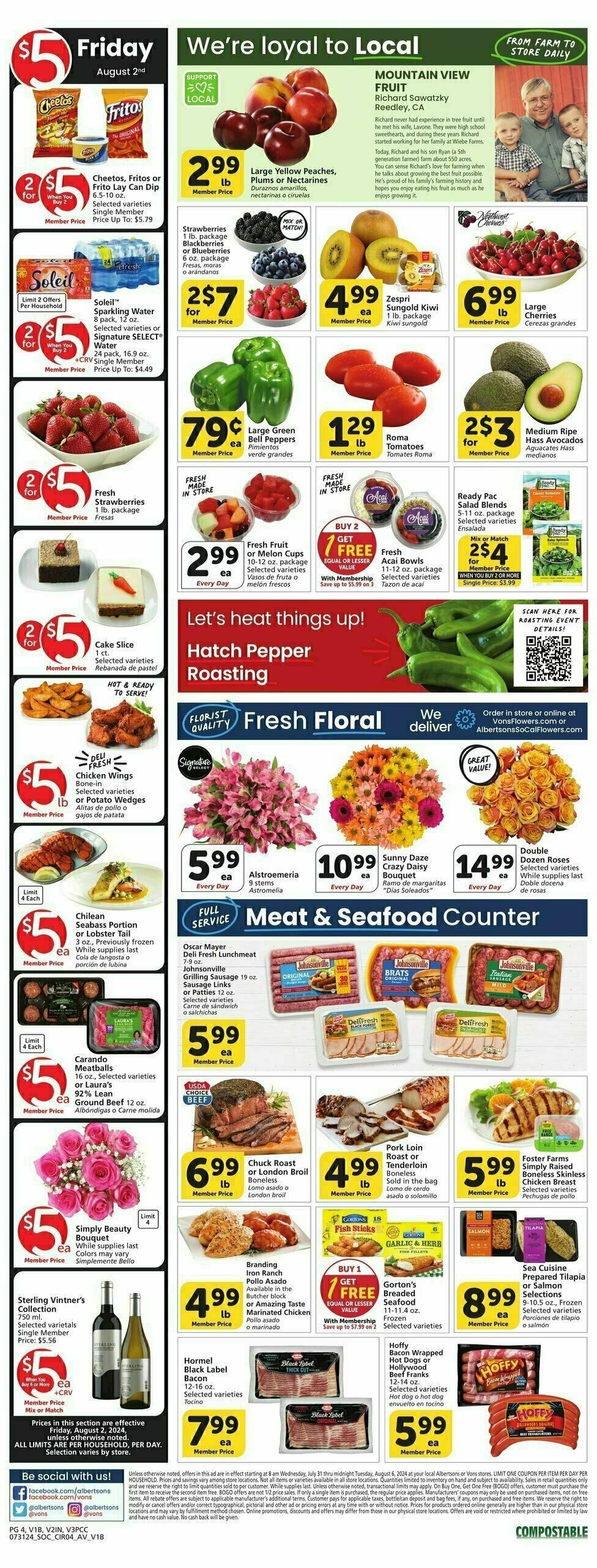 Vons Weekly Ad from July 31