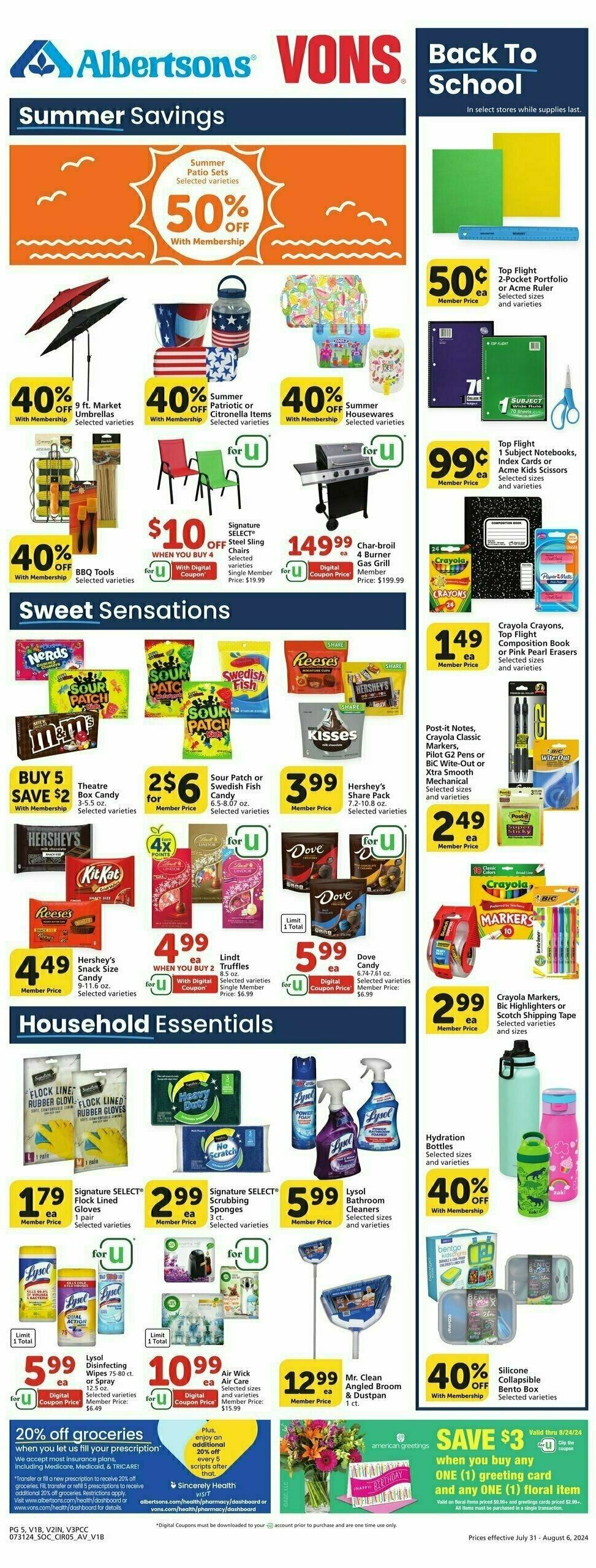 Vons Weekly Ad from July 31