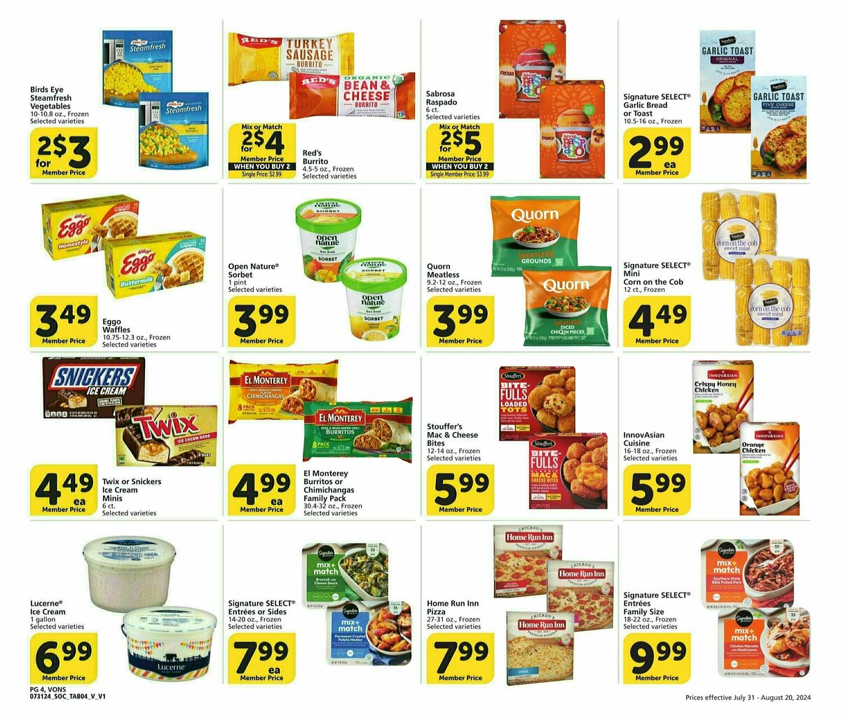 Vons Big Book of Savings Weekly Ad from July 31