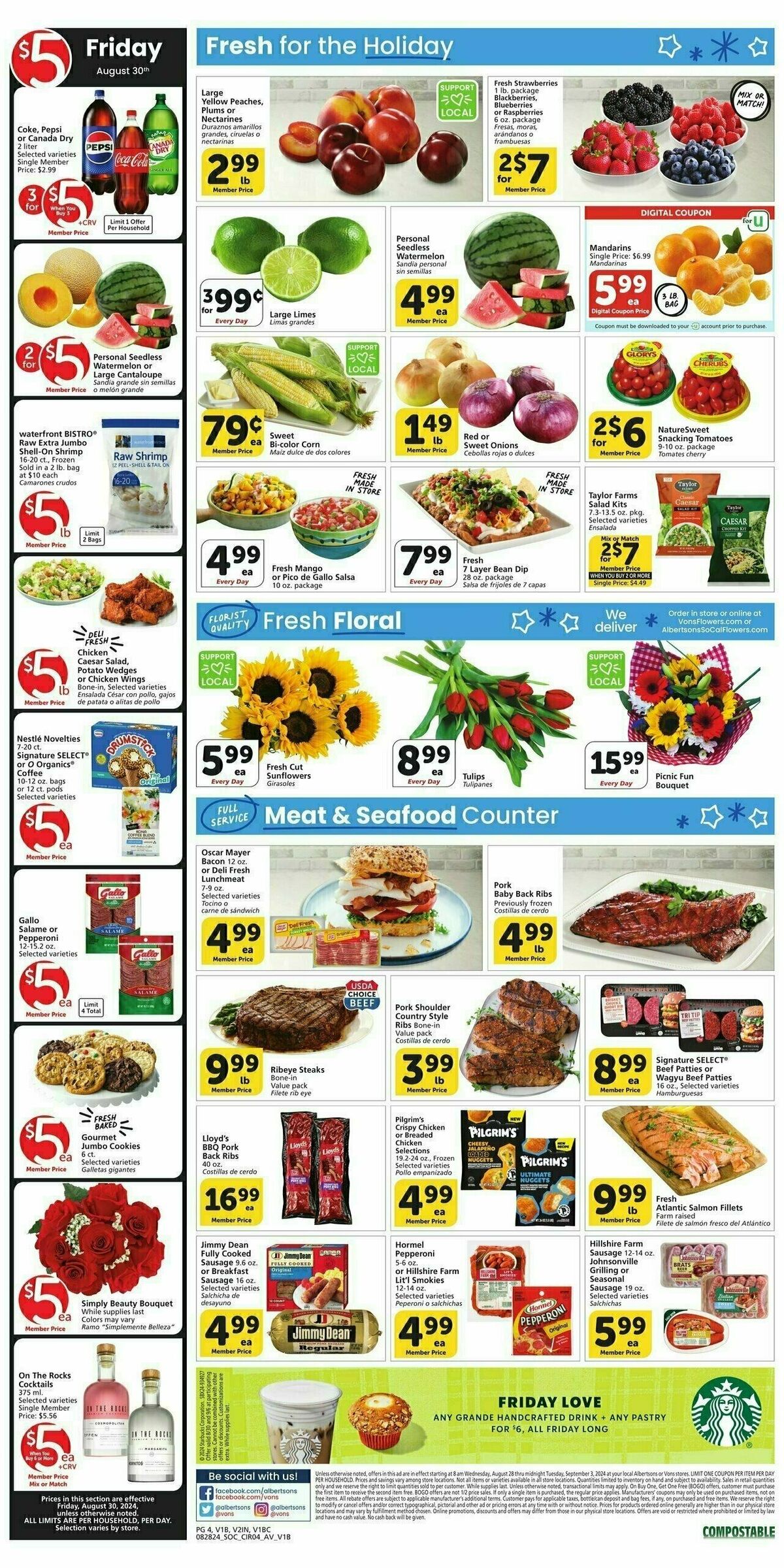 Vons Weekly Ad from August 28