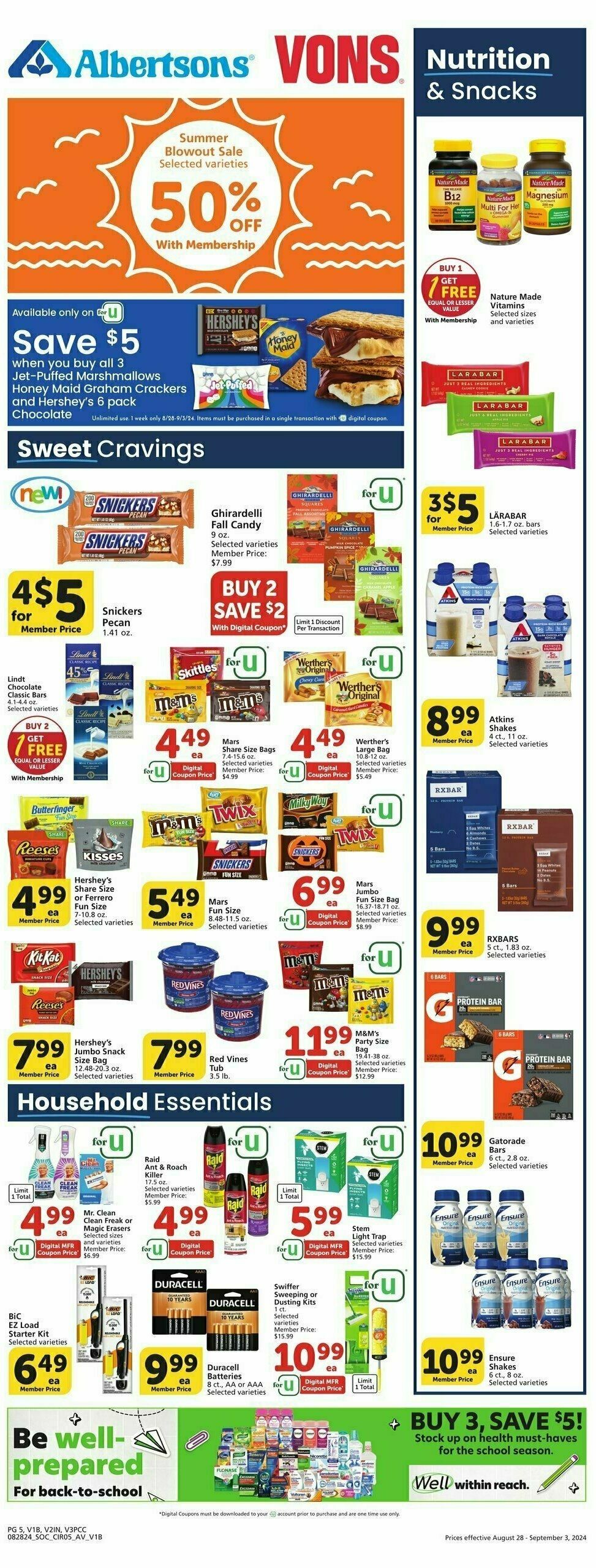 Vons Weekly Ad from August 28