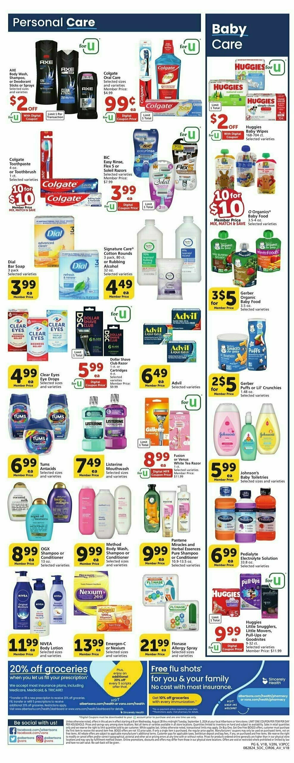 Vons Weekly Ad from August 28