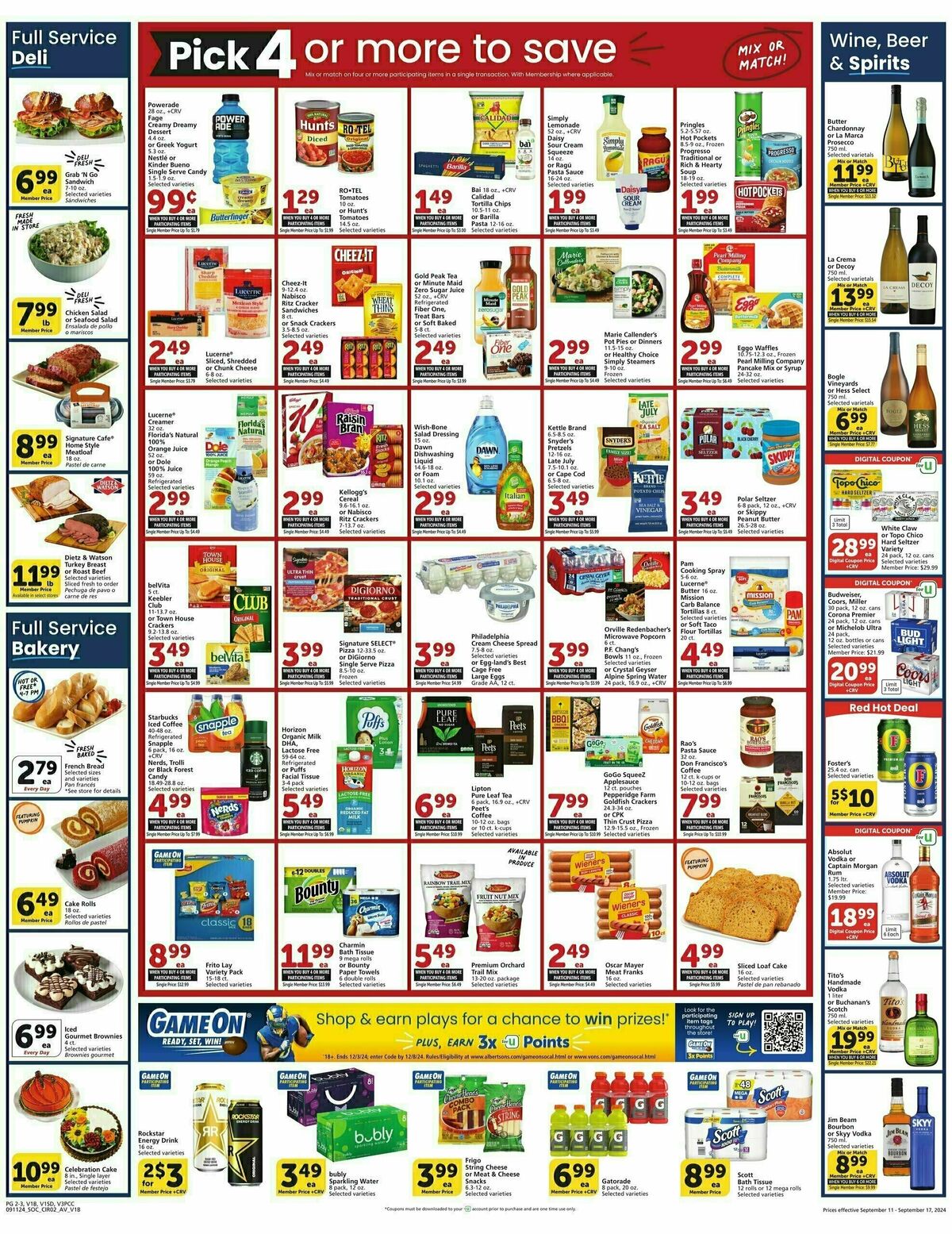 Vons Weekly Ad from September 11