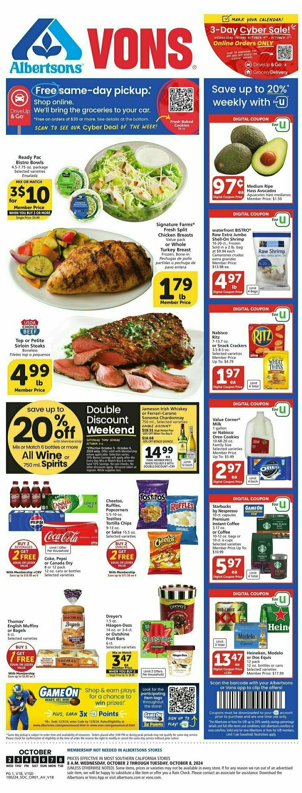 Vons Weekly Ad from October 2