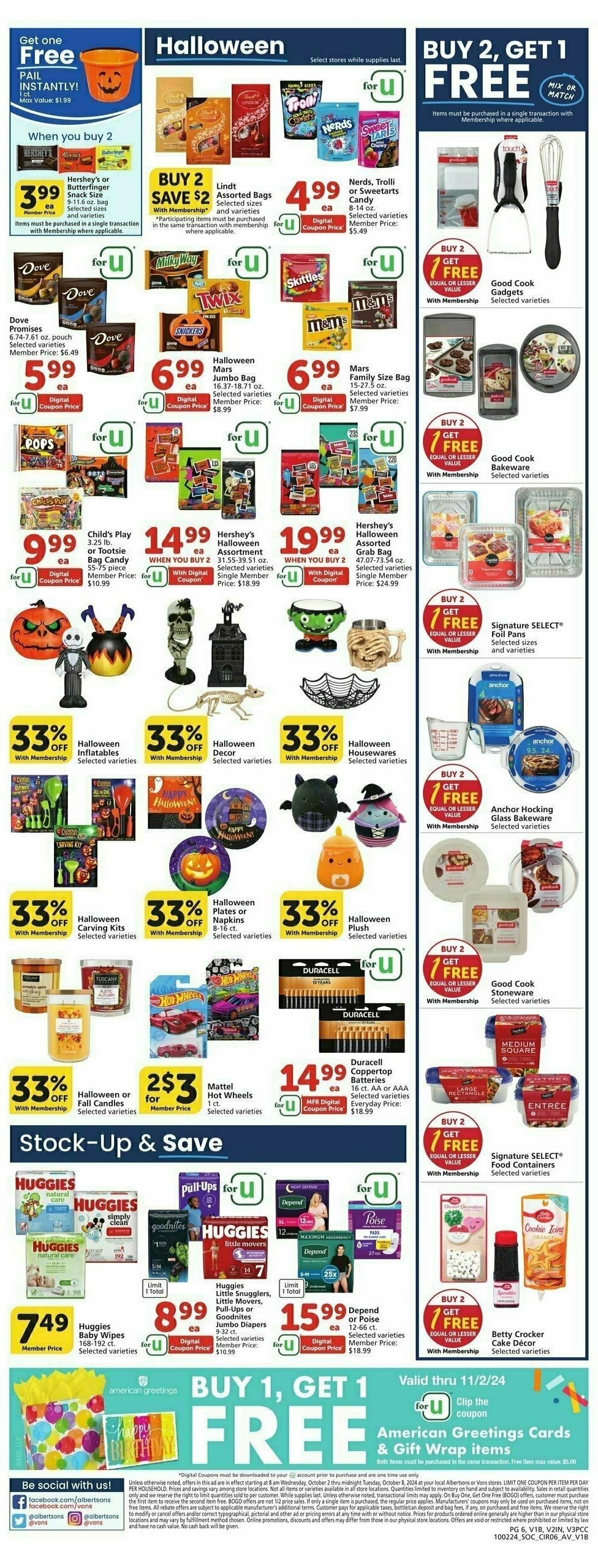 Vons Weekly Ad from October 2