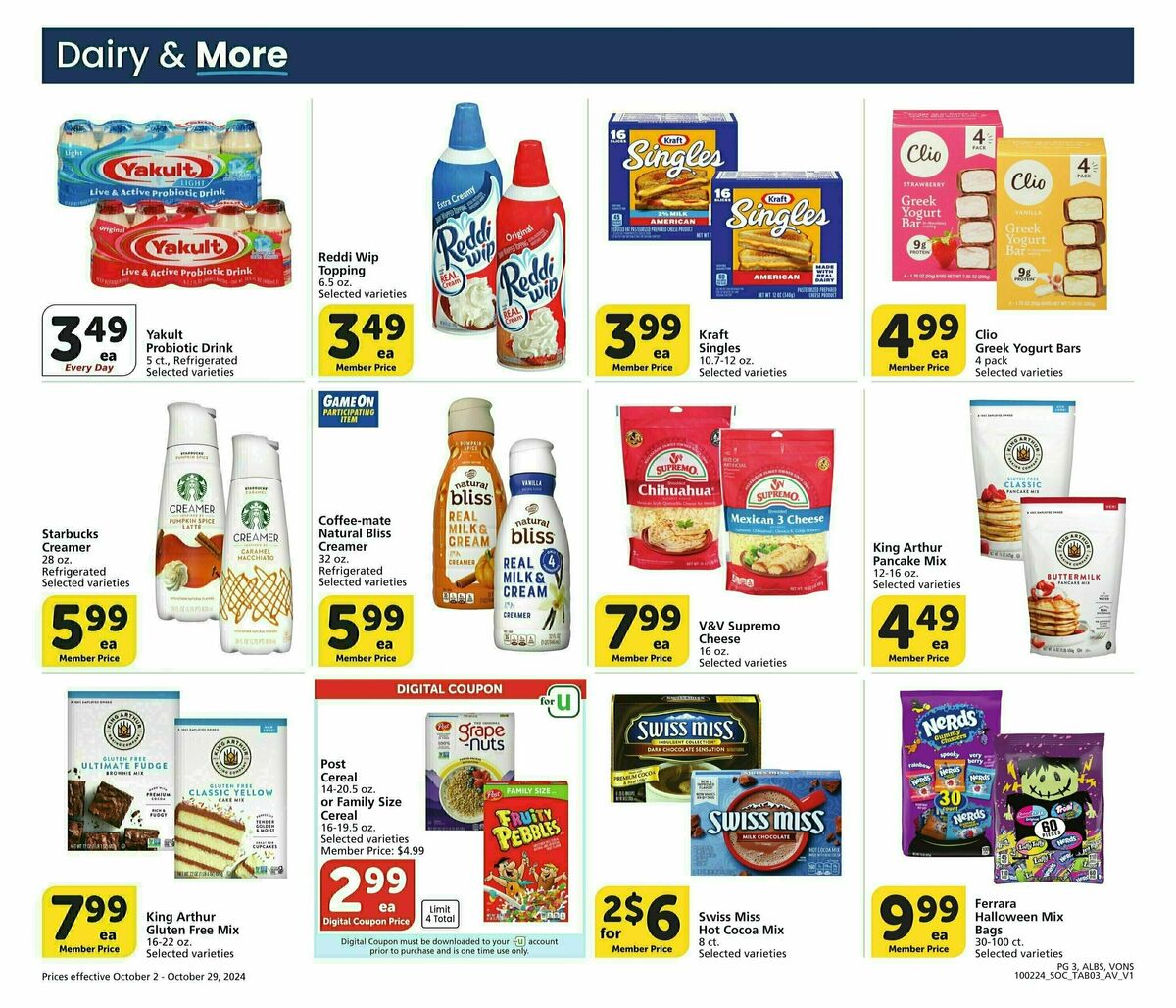 Vons Big Book of Savings Weekly Ad from October 2