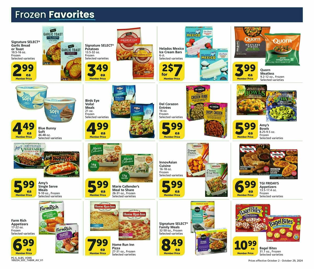 Vons Big Book of Savings Weekly Ad from October 2