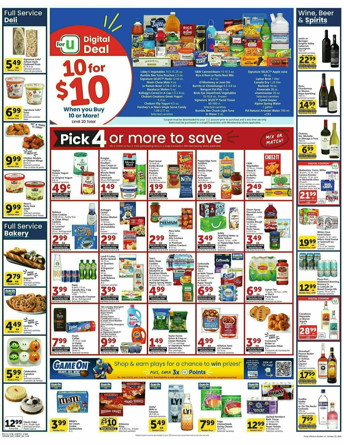 Vons Weekly Ad from October 16