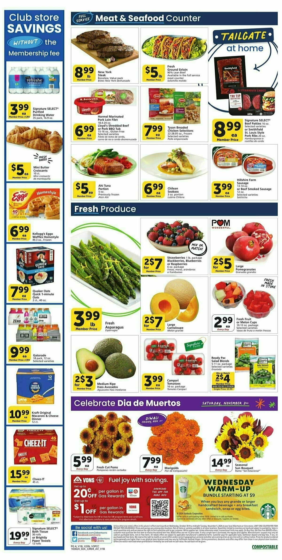 Vons Weekly Ad from October 30