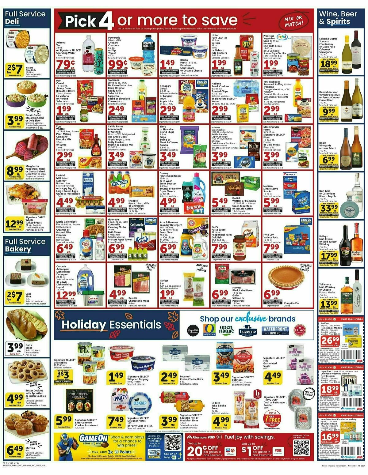 Vons Weekly Ad from November 6