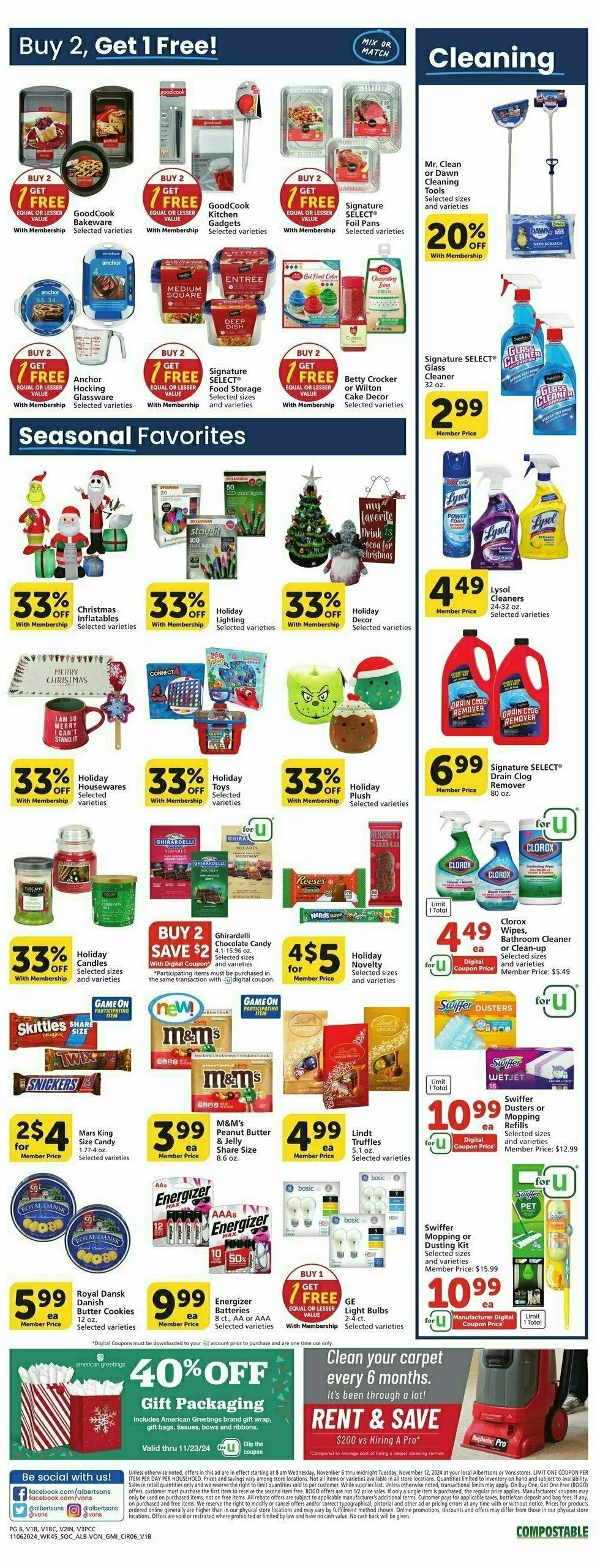 Vons Weekly Ad from November 6