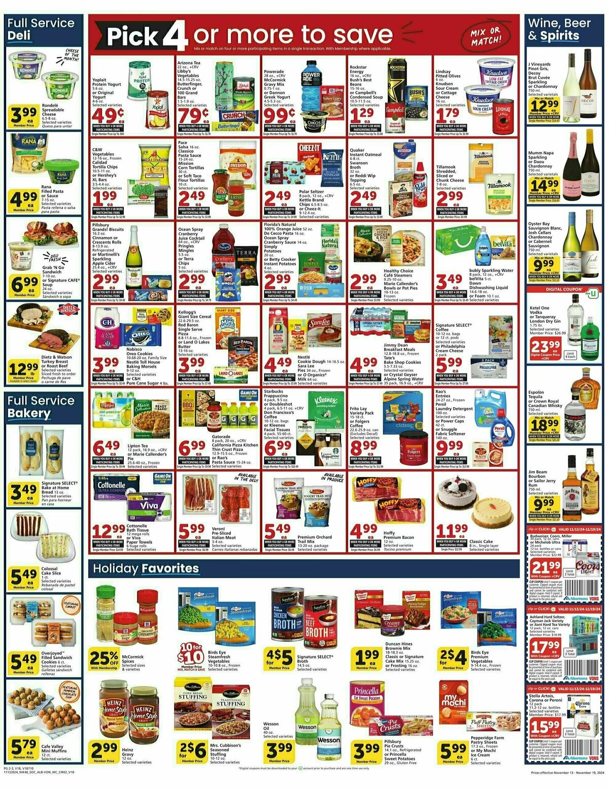 Vons Weekly Ad from November 13