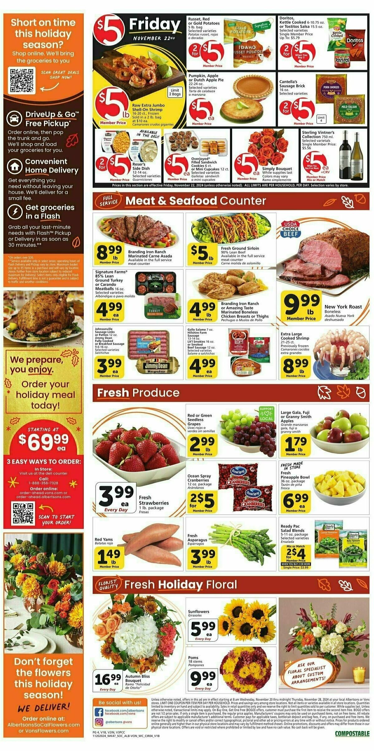 Vons Weekly Ad from November 20