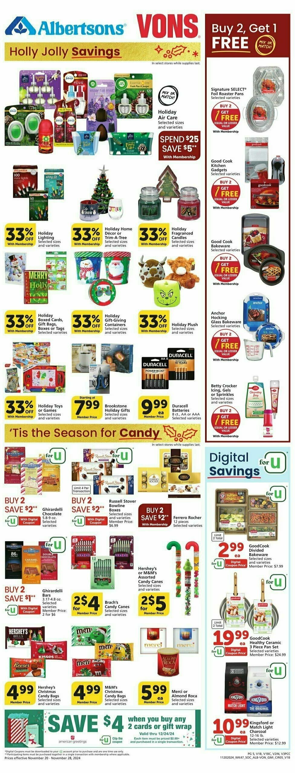 Vons Weekly Ad from November 20