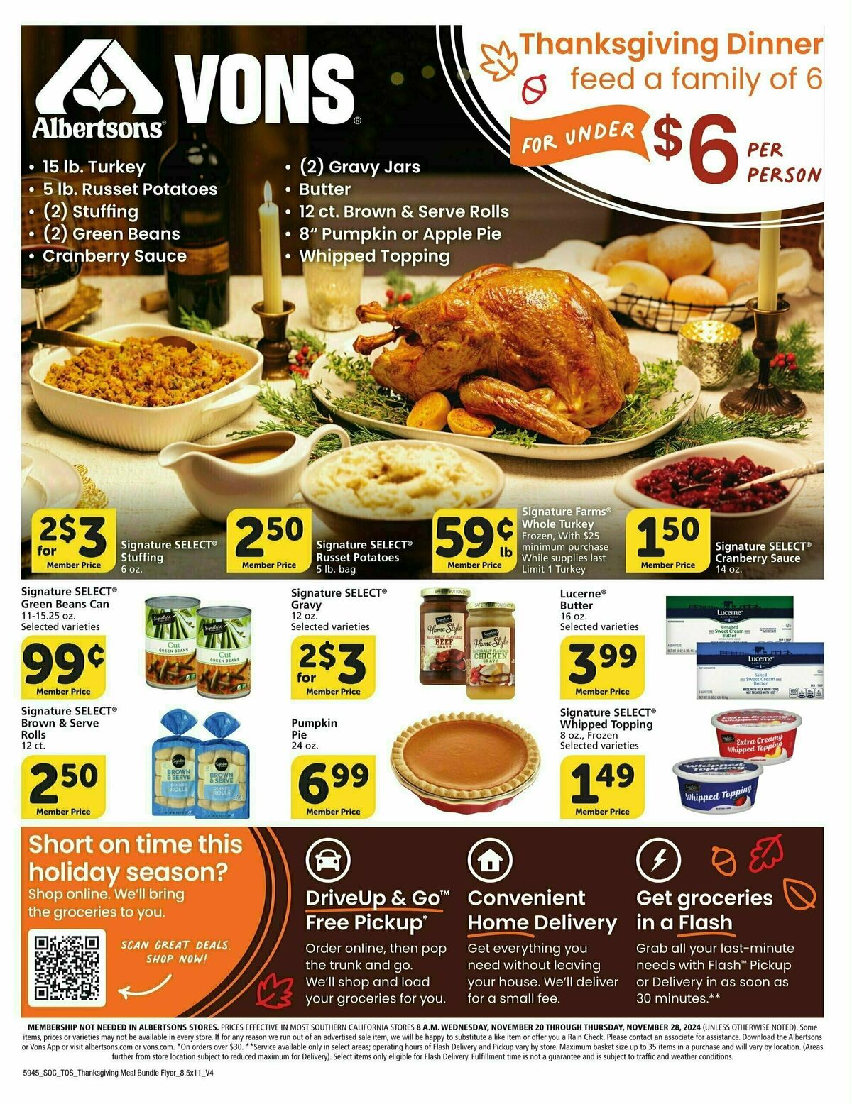 Vons Specialty Publication Weekly Ad from November 20