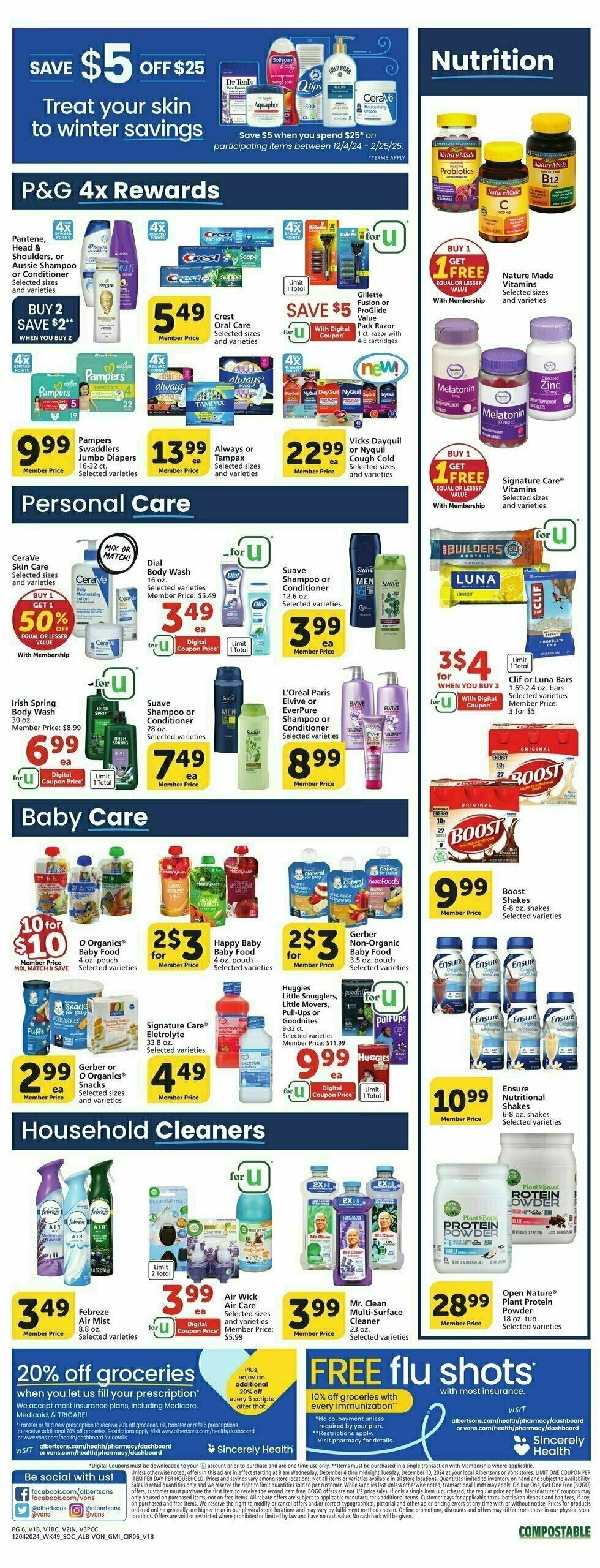 Vons Weekly Ad from December 4