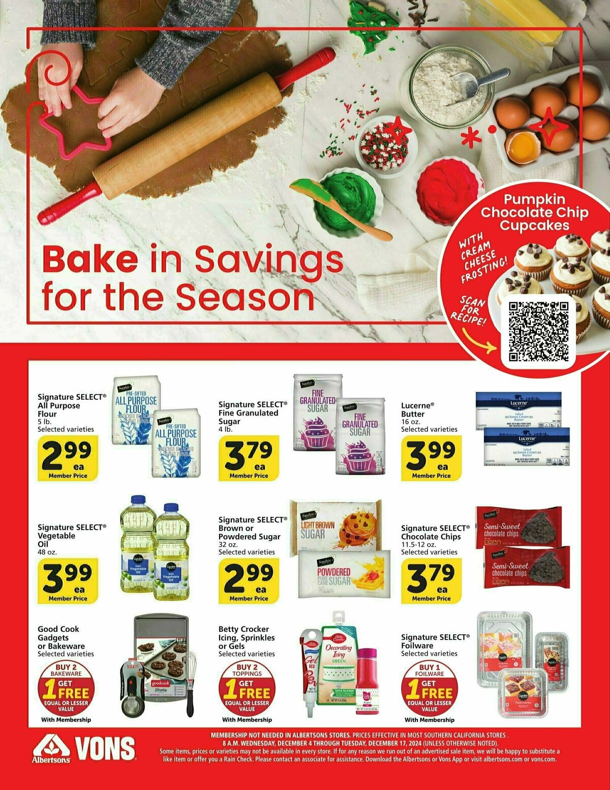 Vons Specialty Publication Weekly Ad from December 4