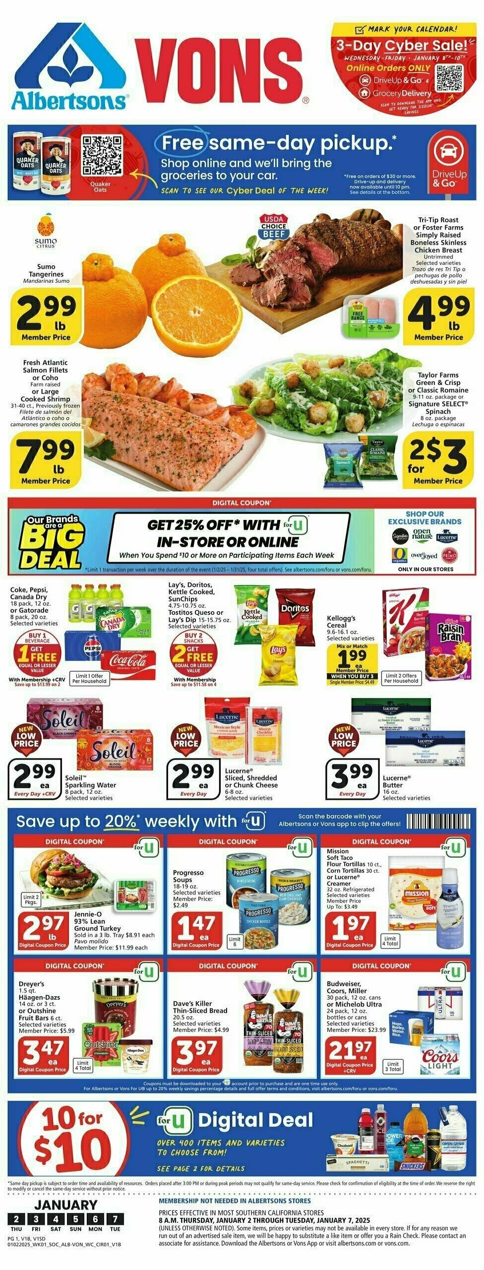 Vons Weekly Ad from January 2