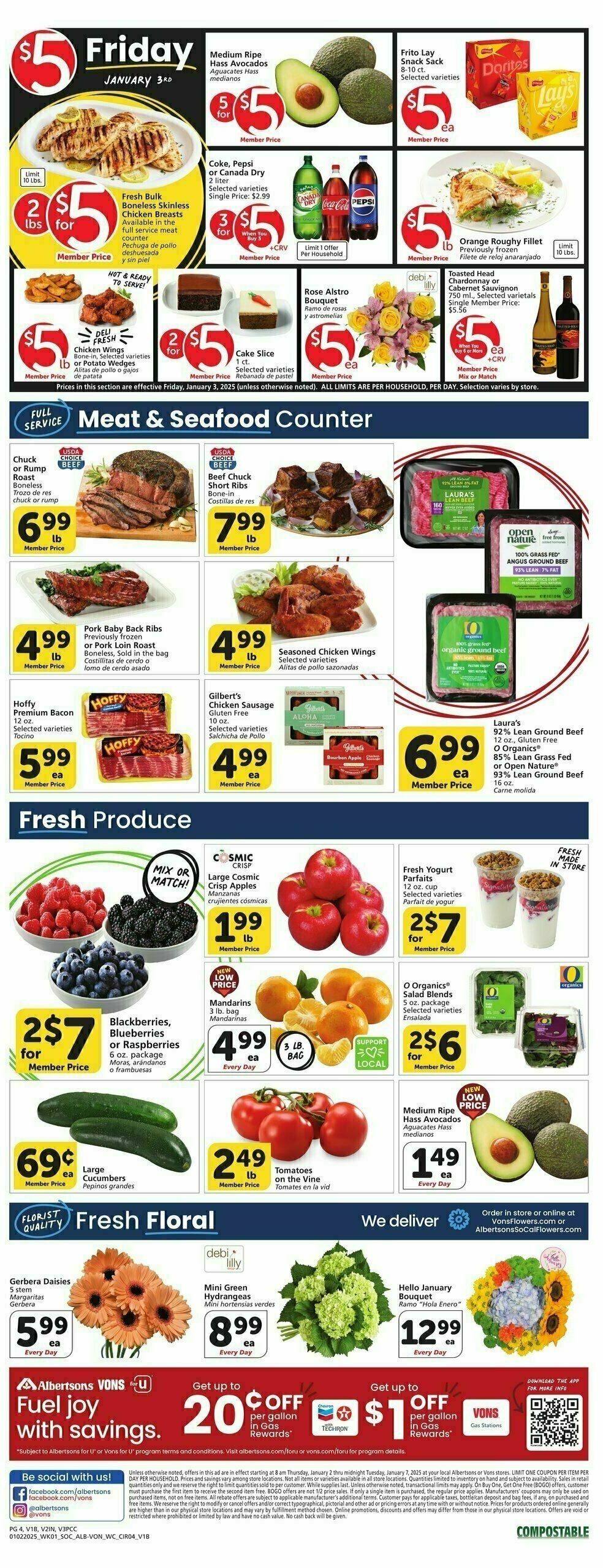 Vons Weekly Ad from January 2