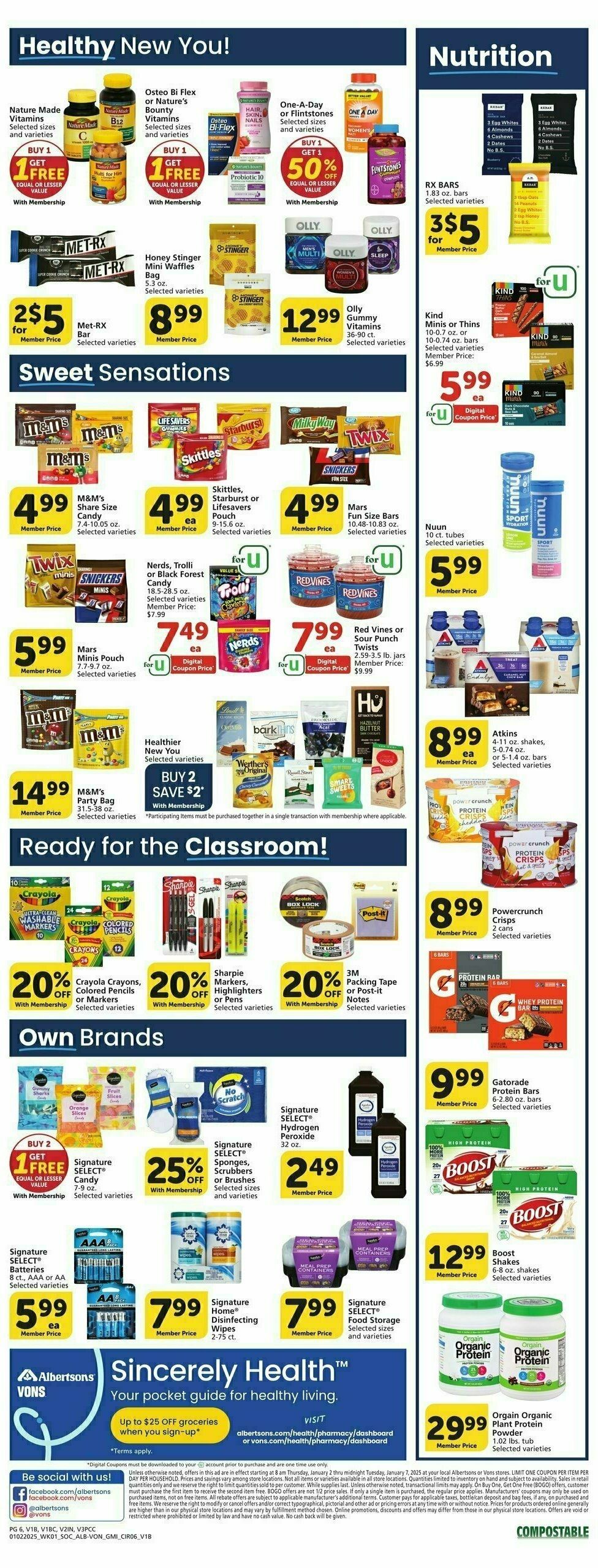 Vons Weekly Ad from January 2