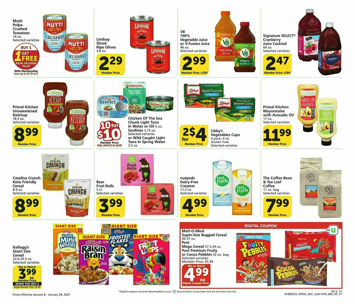 Vons Weekly Ad from January 8