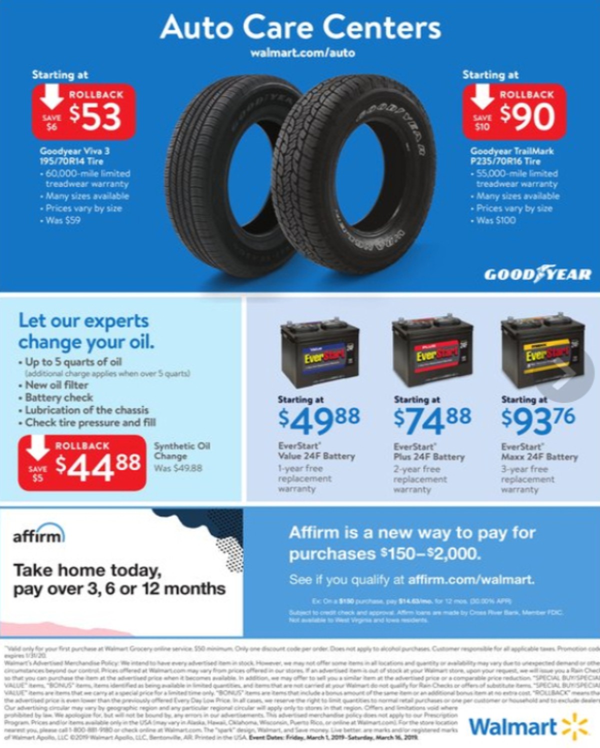 Walmart Weekly Ad from March 1