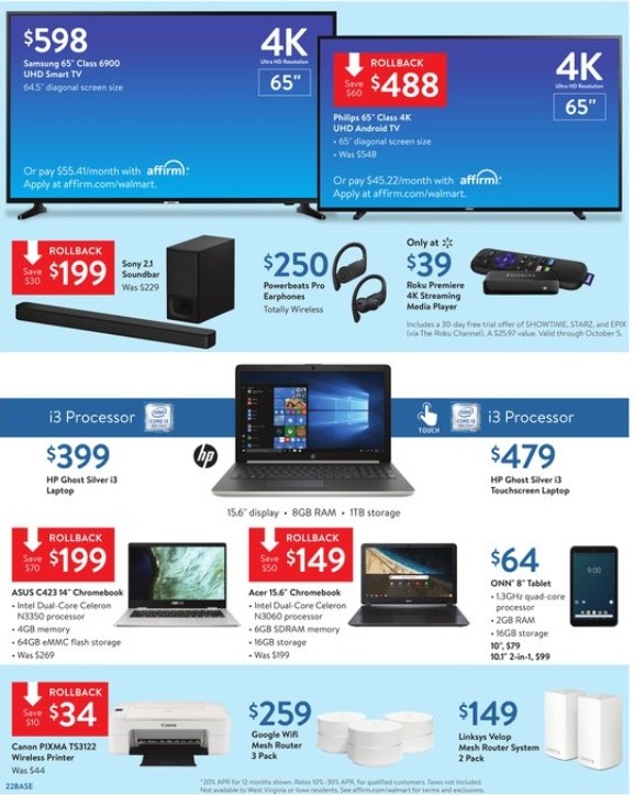 Walmart Weekly Ad from August 30