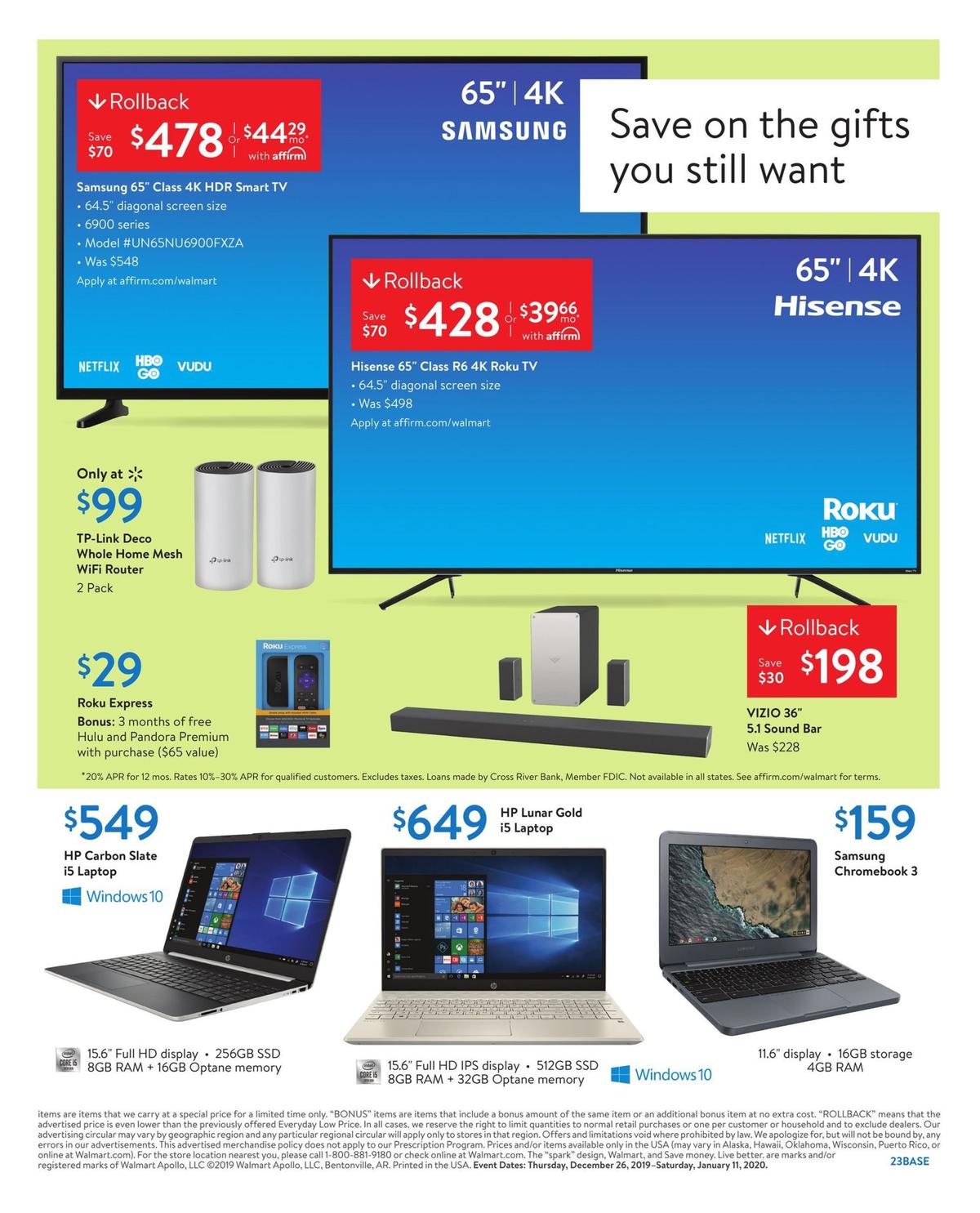 Walmart Weekly Ad from December 26