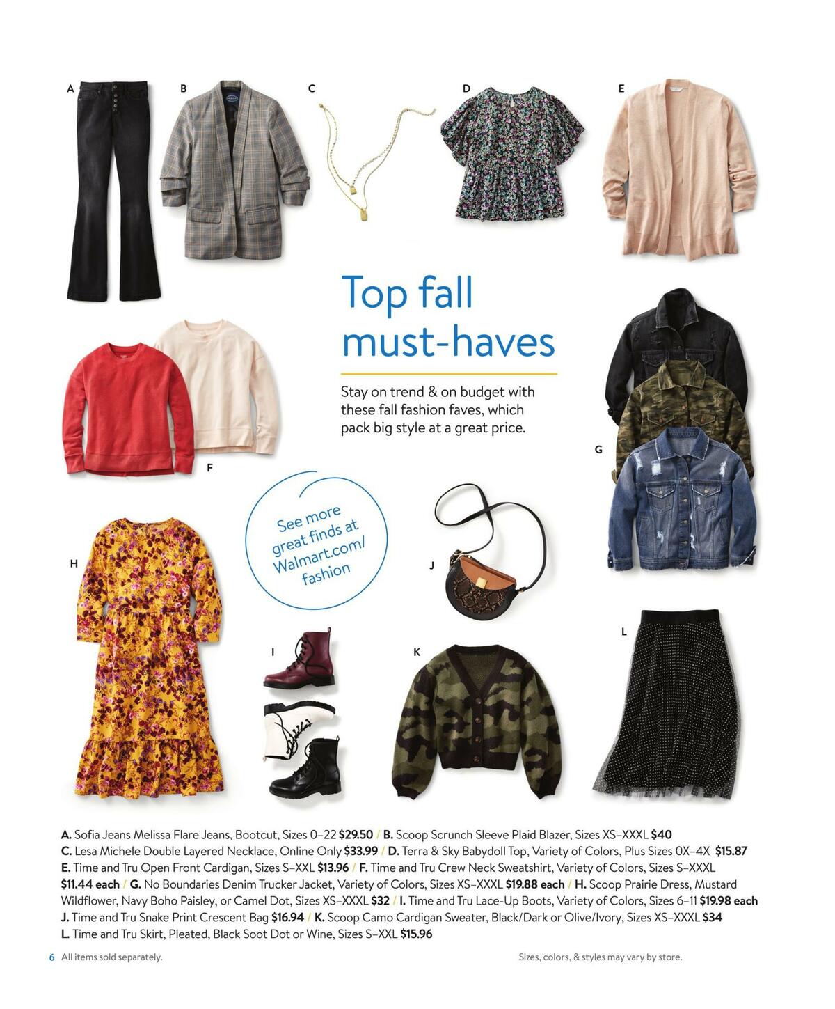 Walmart Fall Catalog Weekly Ad from September 20