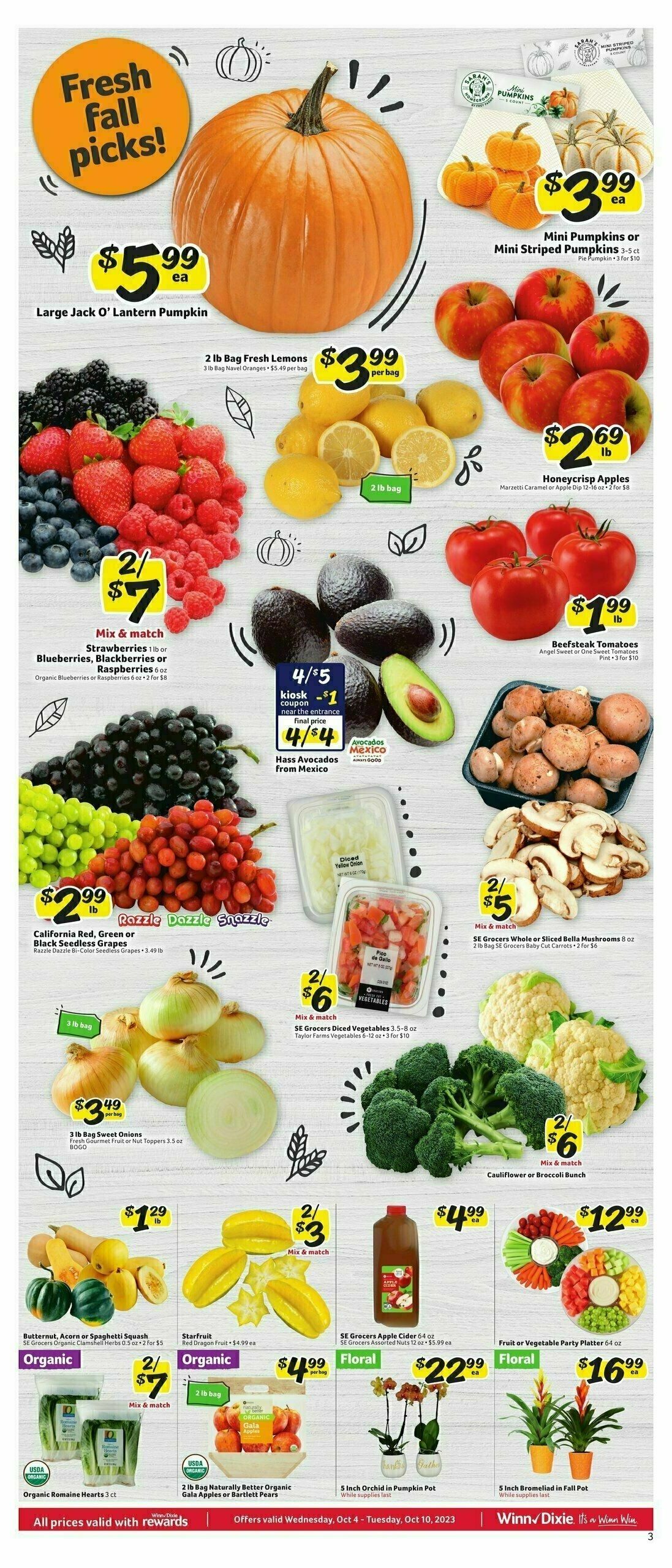 Winn-Dixie Weekly Ad from October 4