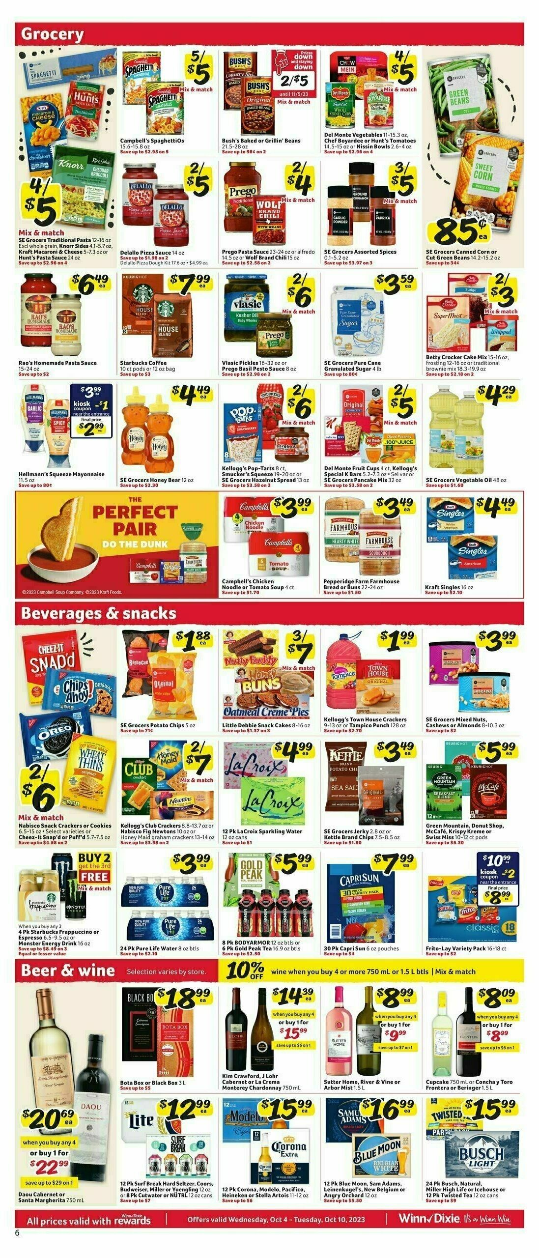 Winn-Dixie Weekly Ad from October 4