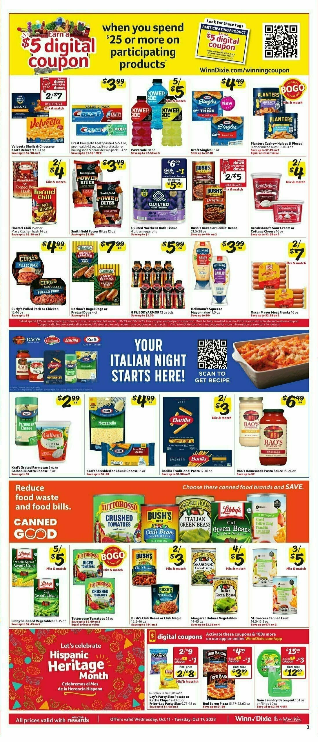 Winn-Dixie Weekly Ad from October 11