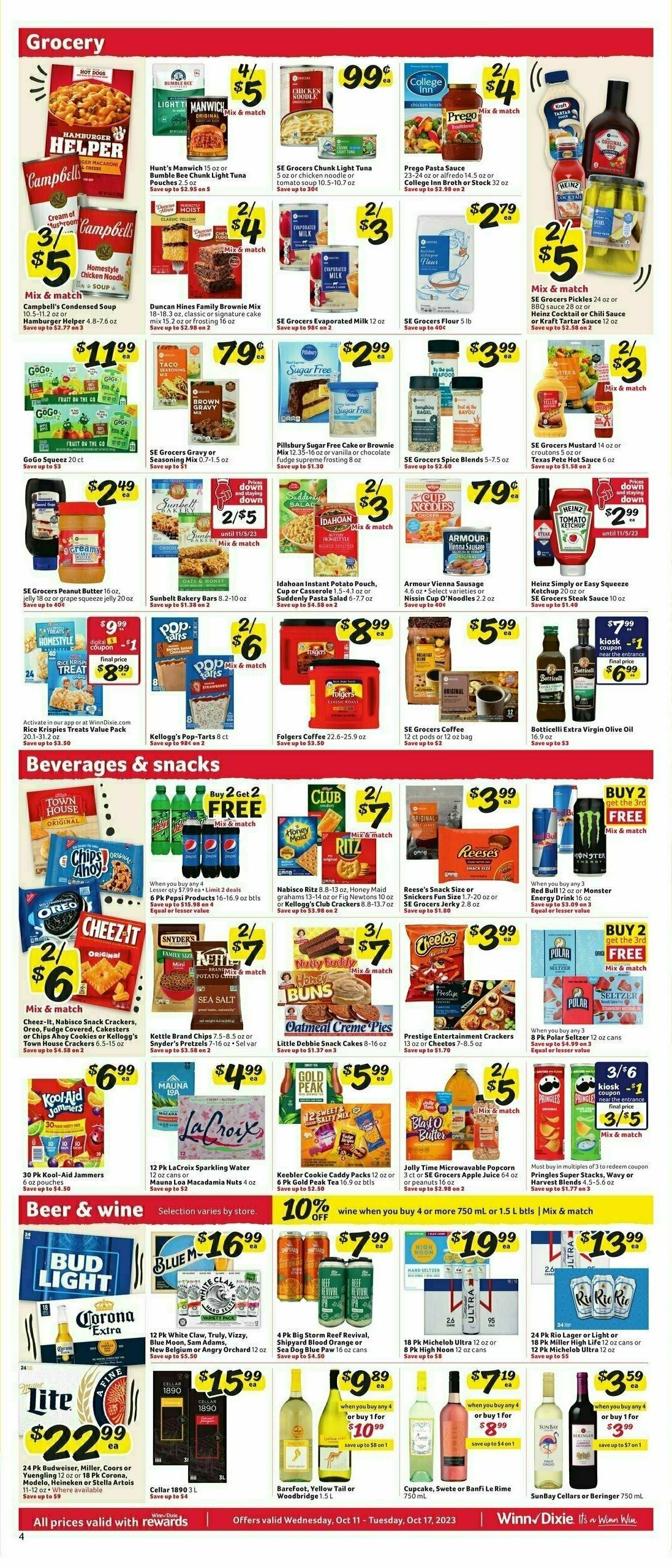 Winn-Dixie Weekly Ad from October 11