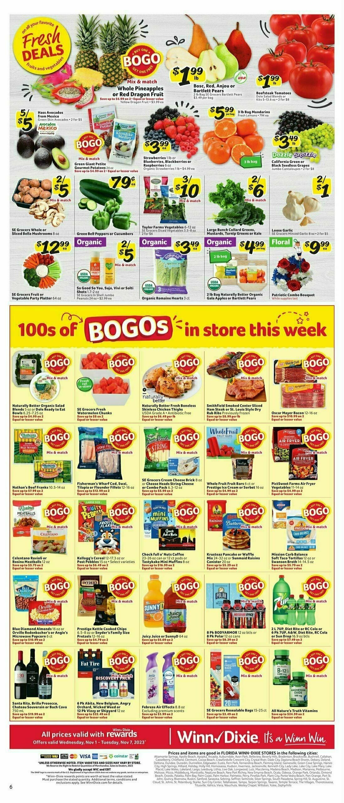 Winn-Dixie Weekly Ad from November 1