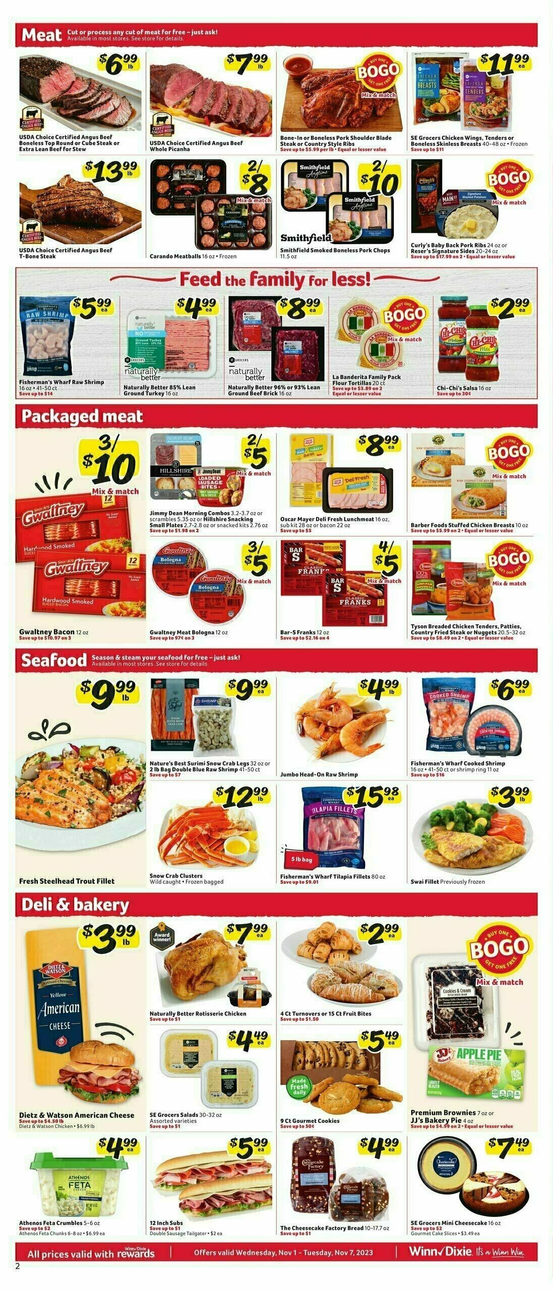 Winn-Dixie Weekly Ad from November 1