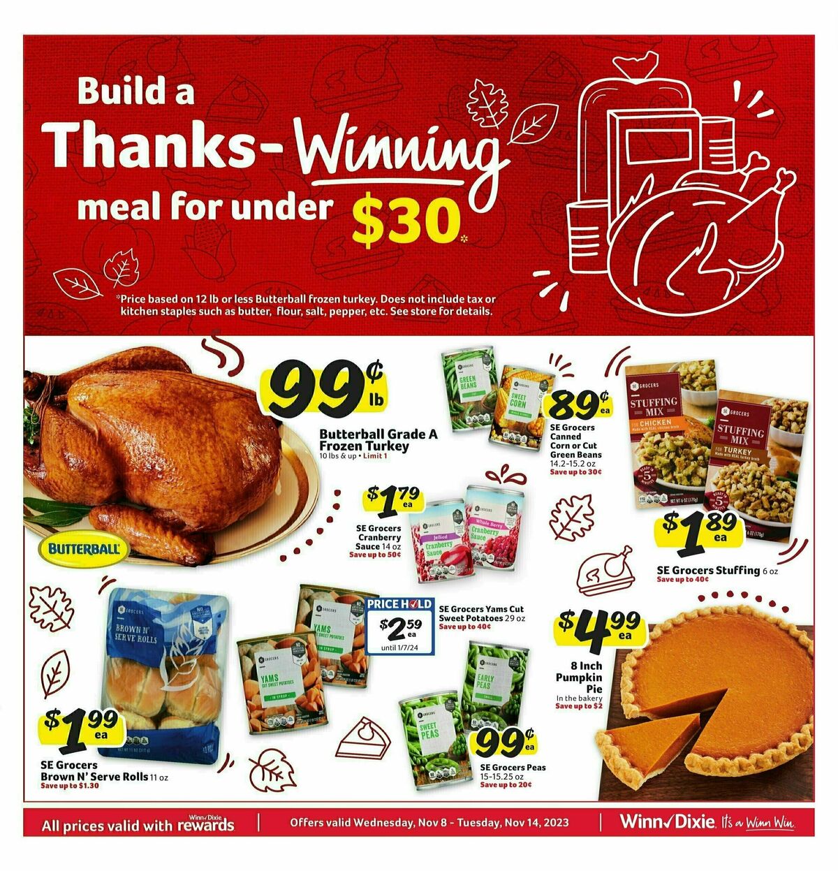 Winn-Dixie Weekly Ad from November 8