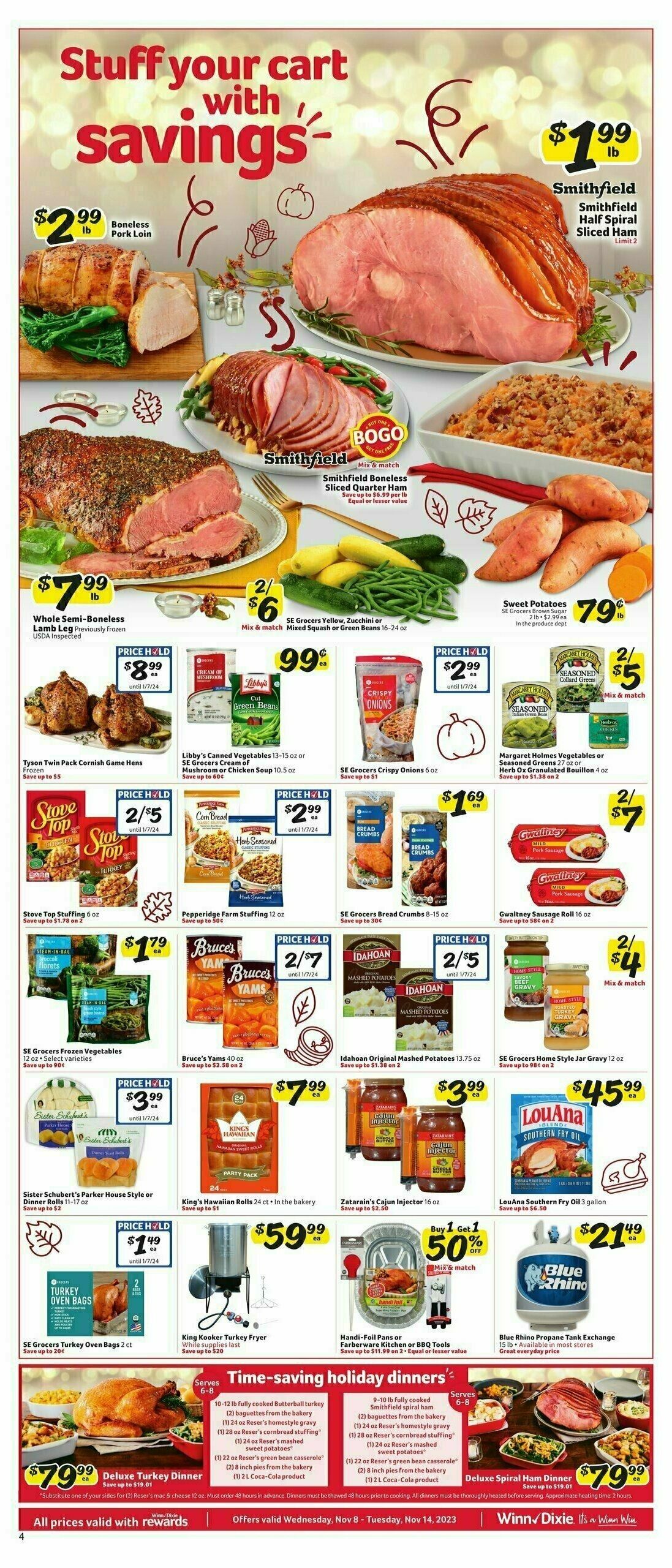 Winn-Dixie Weekly Ad from November 8