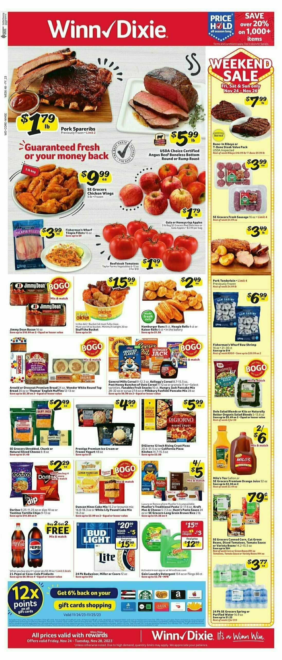 Winn-Dixie Weekly Ad from November 22