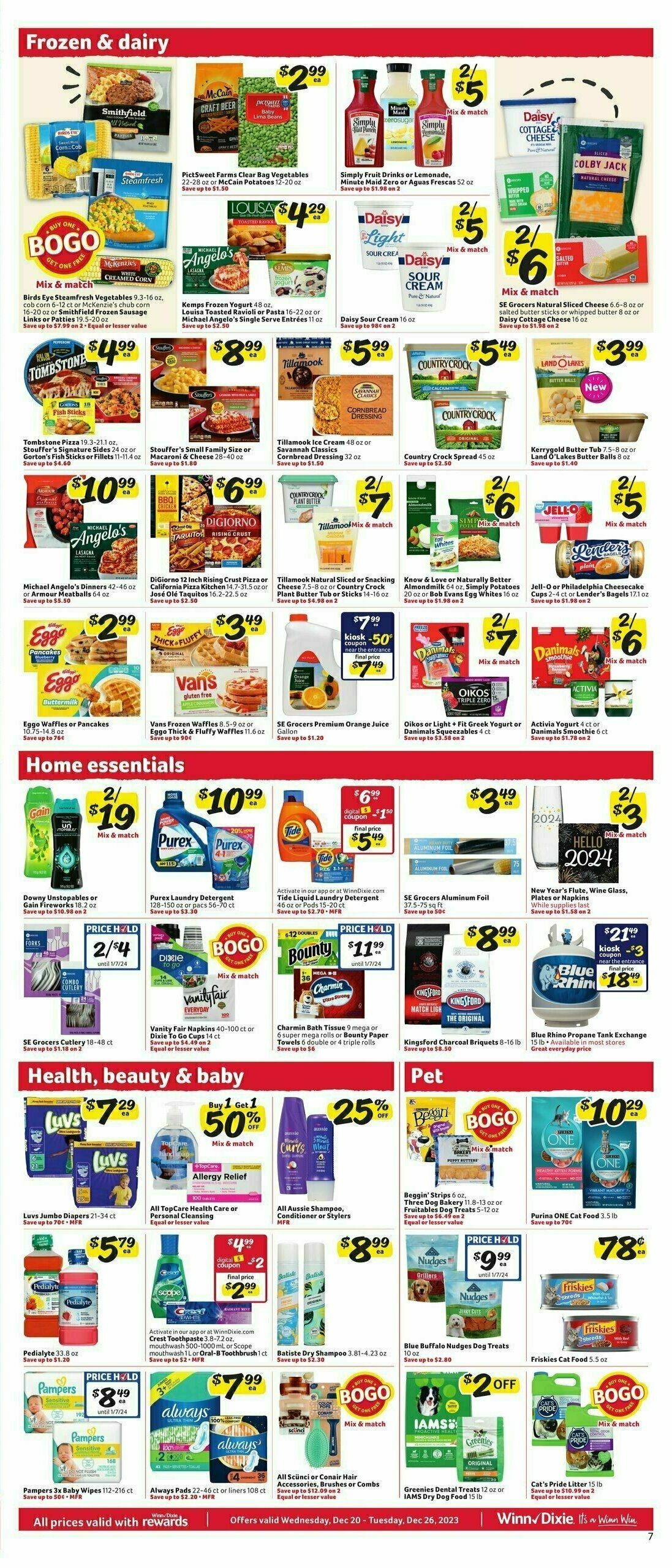 Winn-Dixie Weekly Ad from December 20