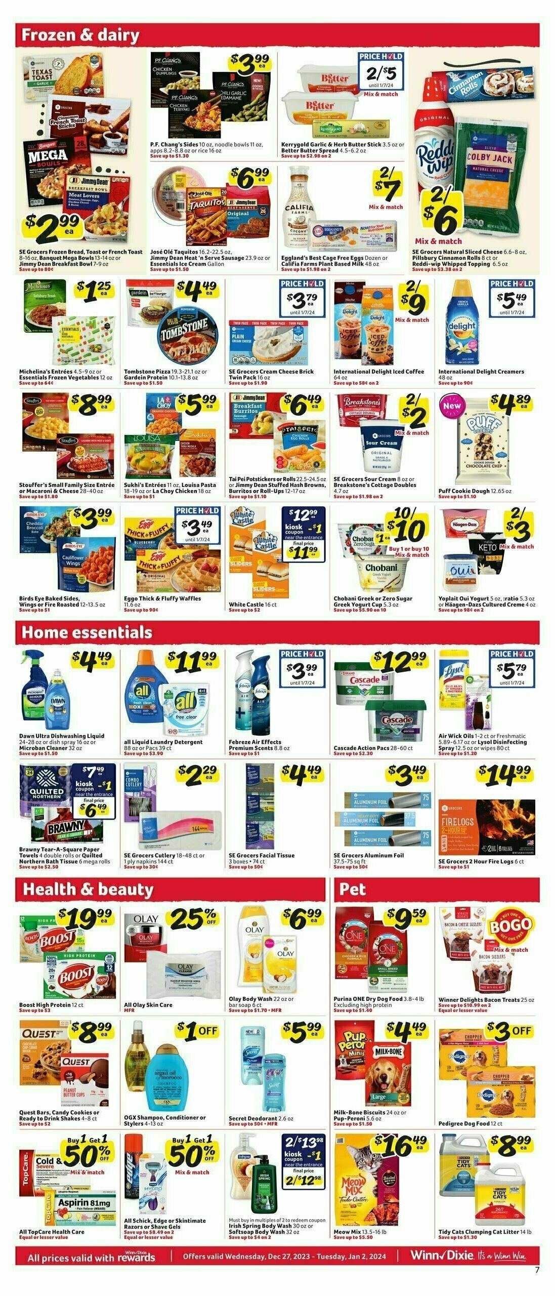 Winn-Dixie Weekly Ad from December 27