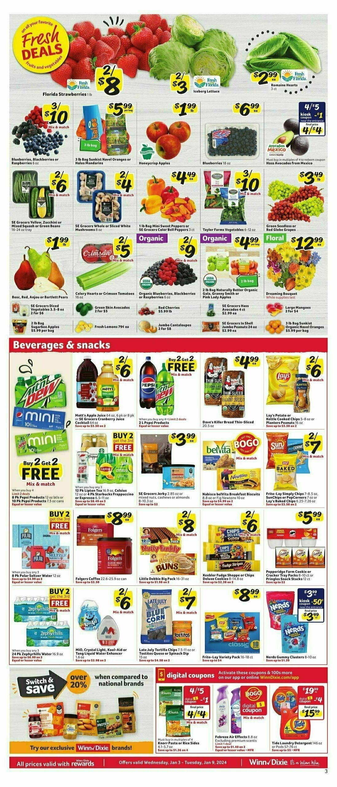 Winn-Dixie Weekly Ad from January 3