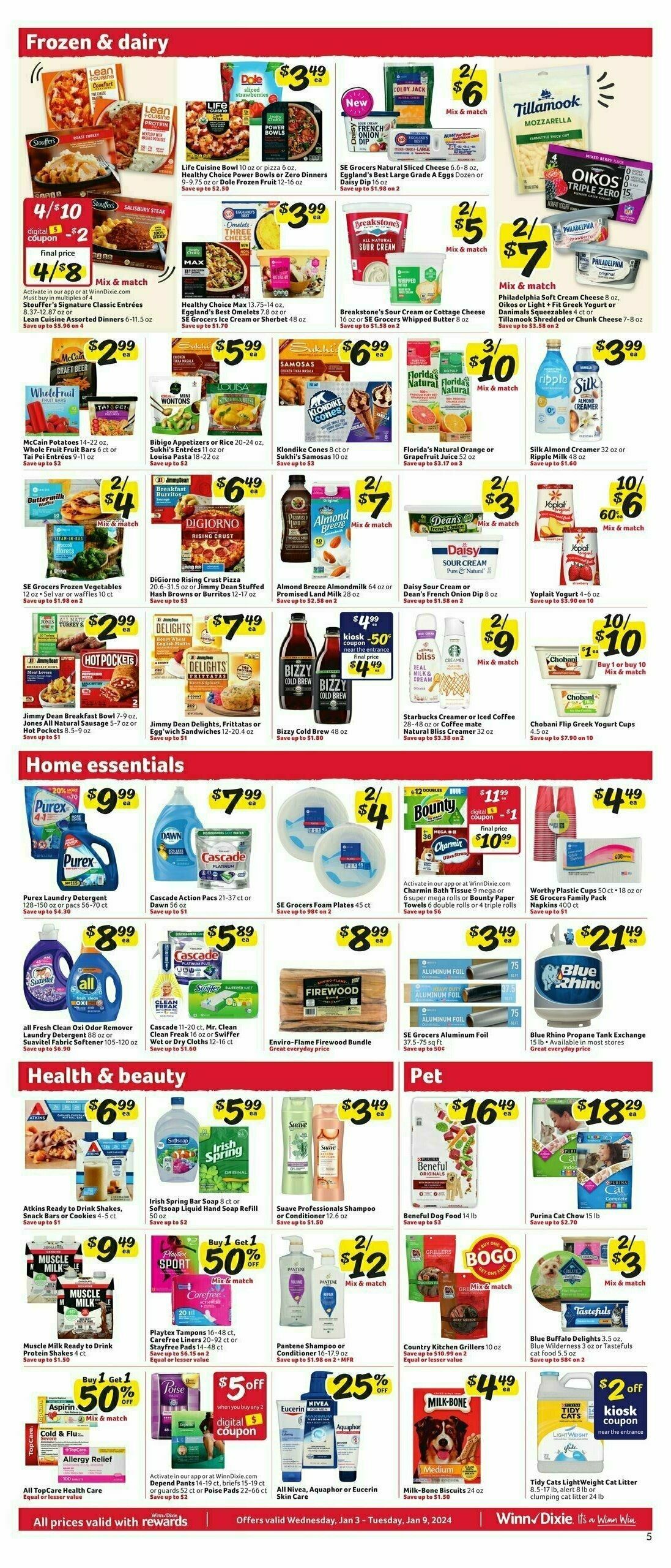 Winn-Dixie Weekly Ad from January 3