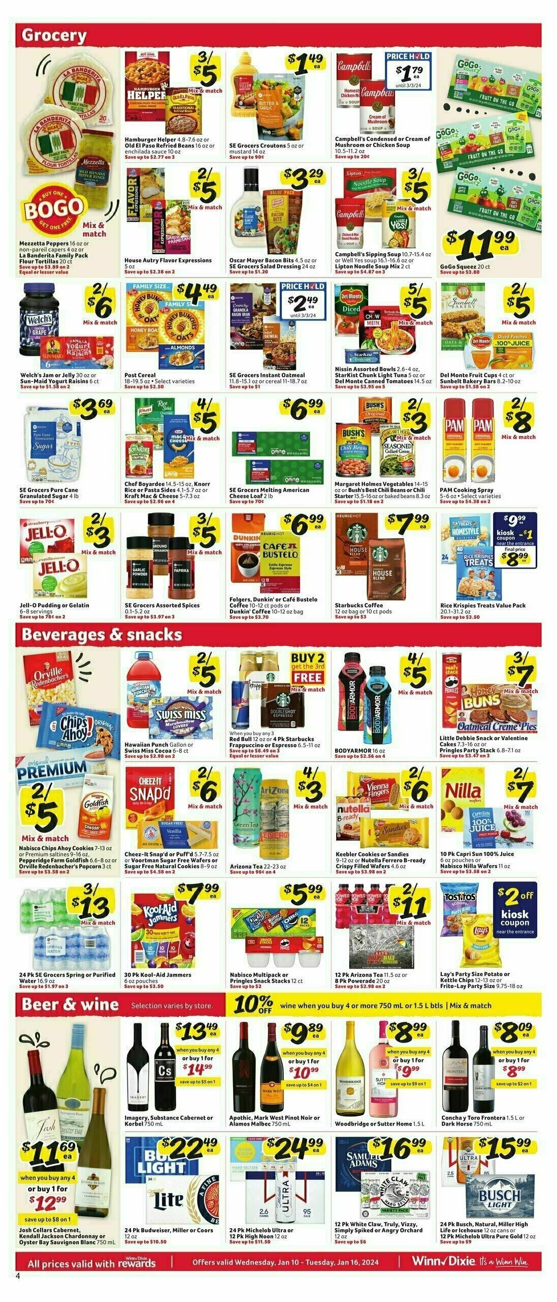 Winn-Dixie Weekly Ad from January 10