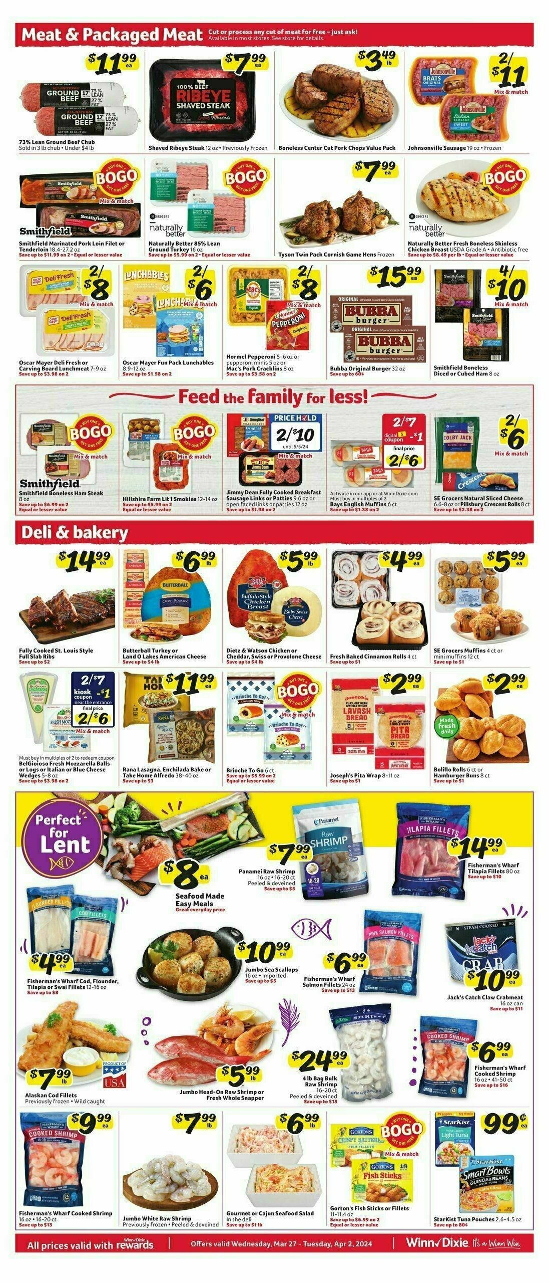 Winn-Dixie Weekly Ad from March 27