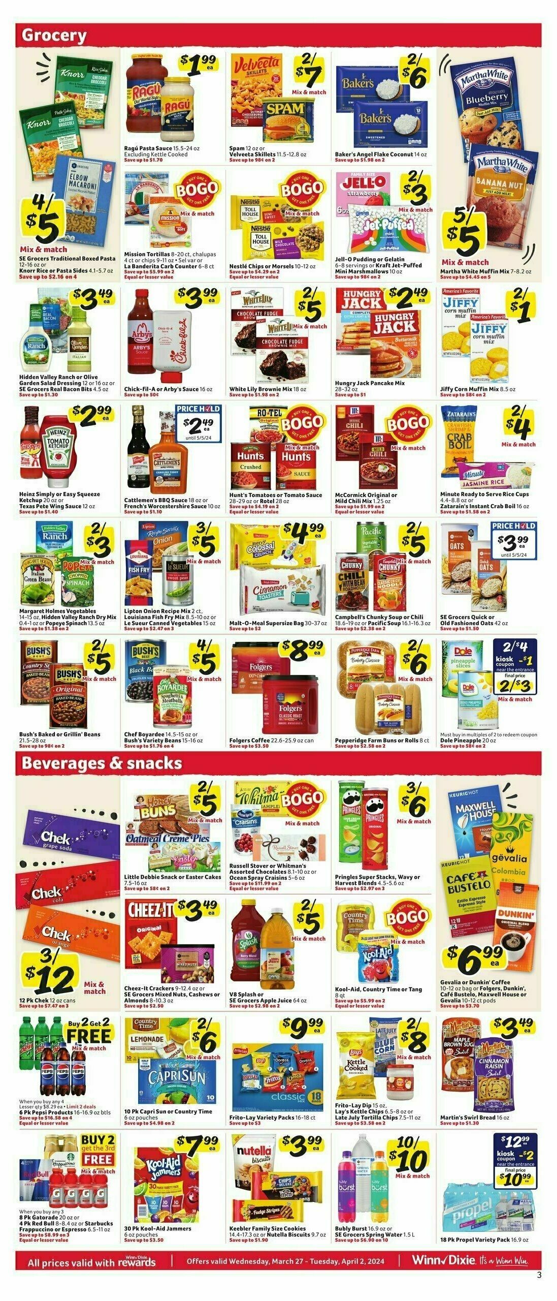 Winn-Dixie Weekly Ad from March 27