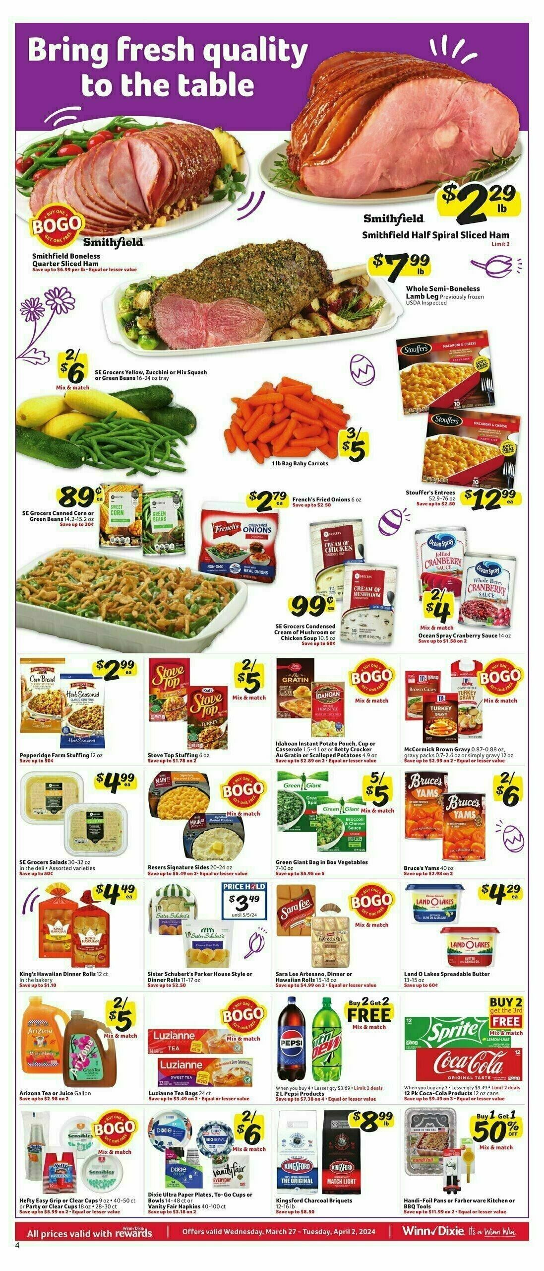 Winn-Dixie Weekly Ad from March 27