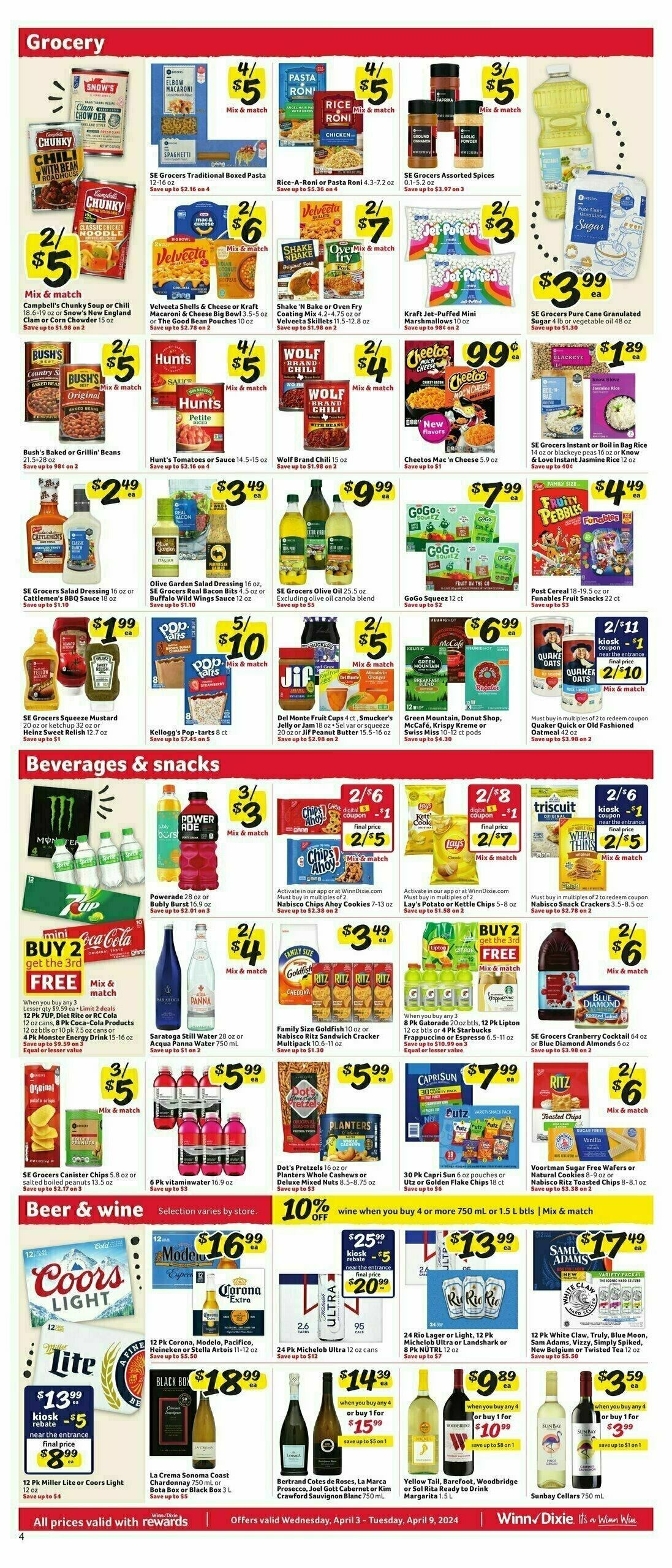 Winn-Dixie Weekly Ad from April 3