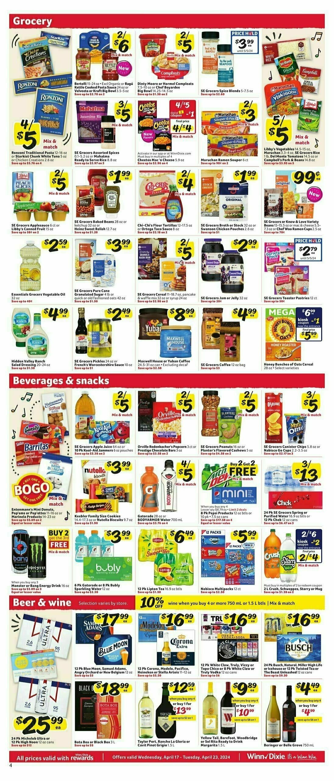 Winn-Dixie Weekly Ad from April 17