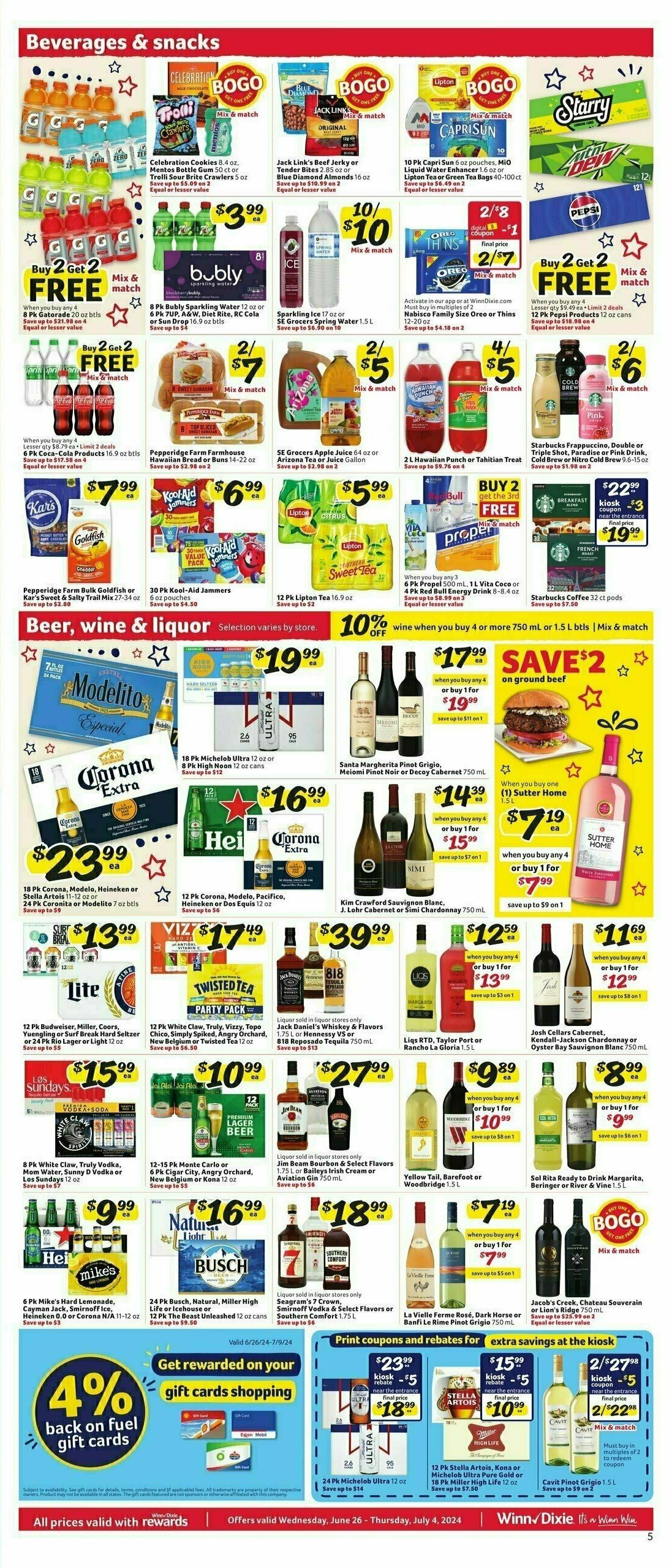 Winn-Dixie Weekly Ad from June 26