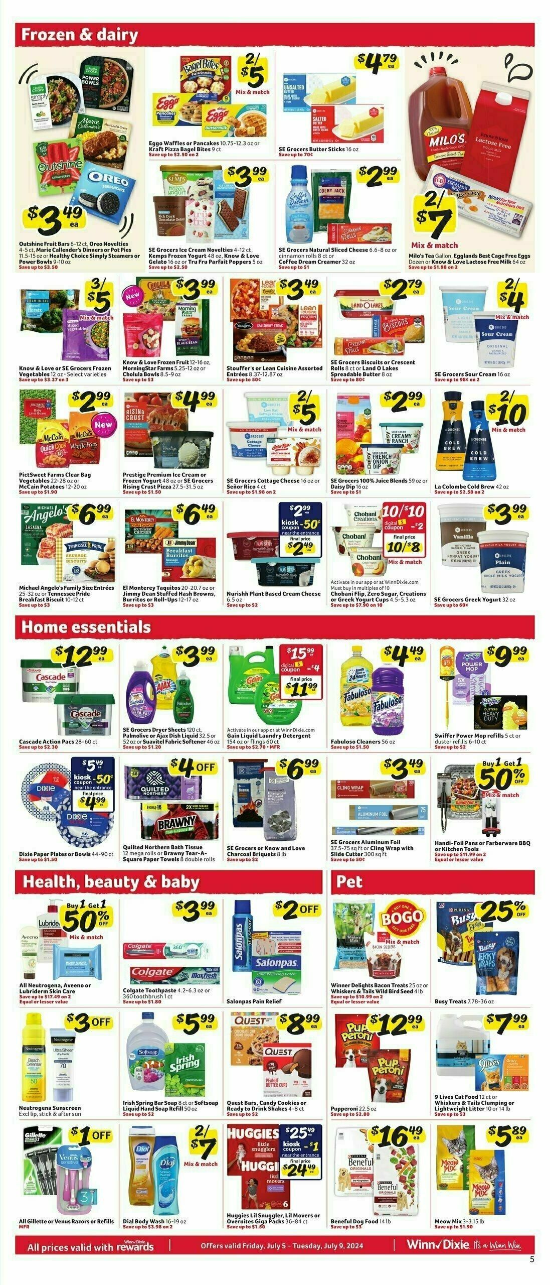 Winn-Dixie Weekly Ad from July 5